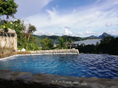 View from Villa 1 with private pool