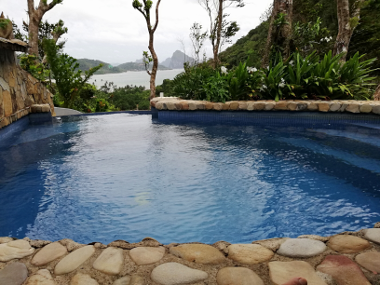 View from Villa 2 with private pool